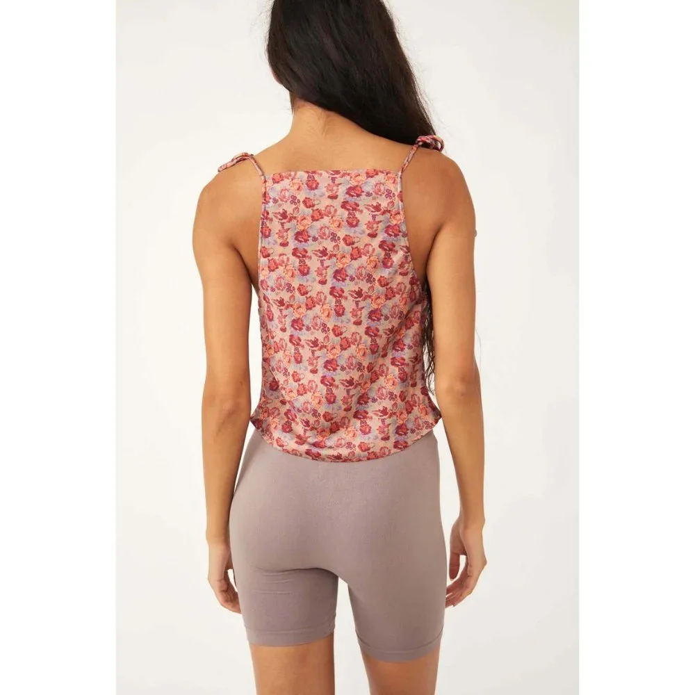 🎉LAST CHANCE🎉 NWT Free People Nights In Printed Cami / Fog Combo - Picture 4 of 7